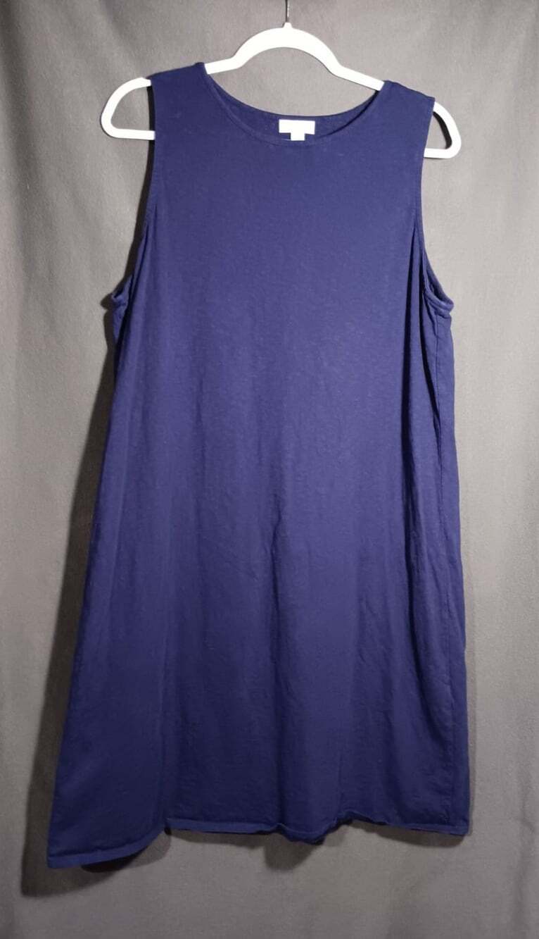J Jill Sleeveless A‑Line Midi Dress Women’s Large Purple Tank Style